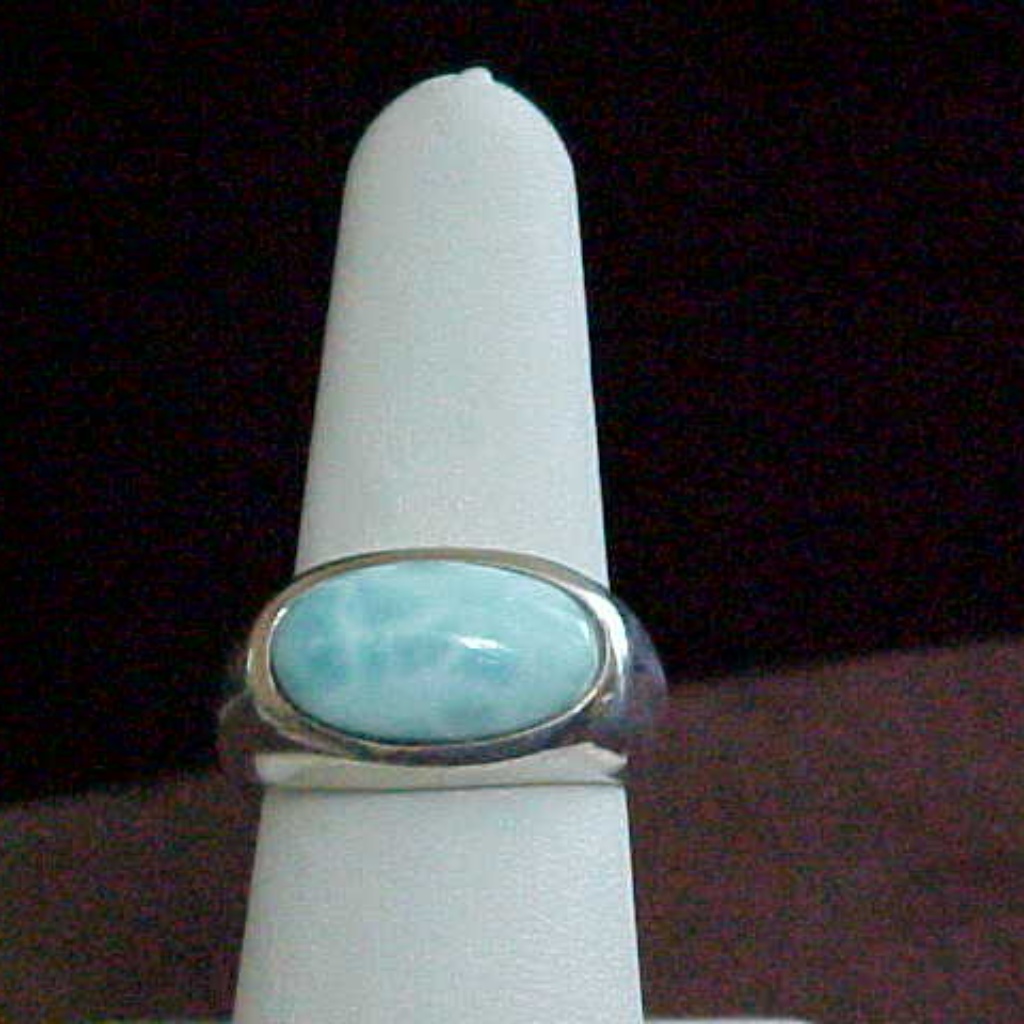Marahlago Larimar East-West Design Ring Size 7